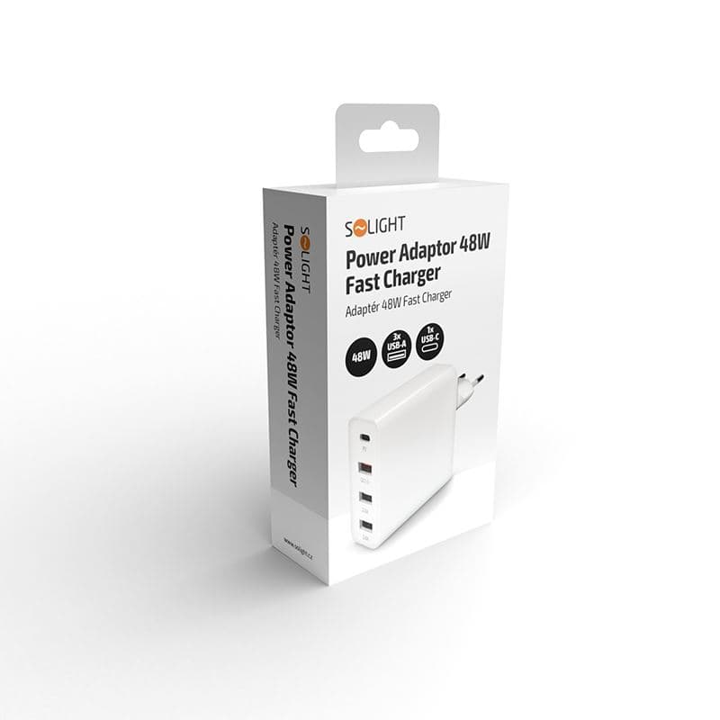 Rychlonabíječka 48W - Solight - QC3.0+PD - 3x USB-A - 1x USB-C - náhled 2