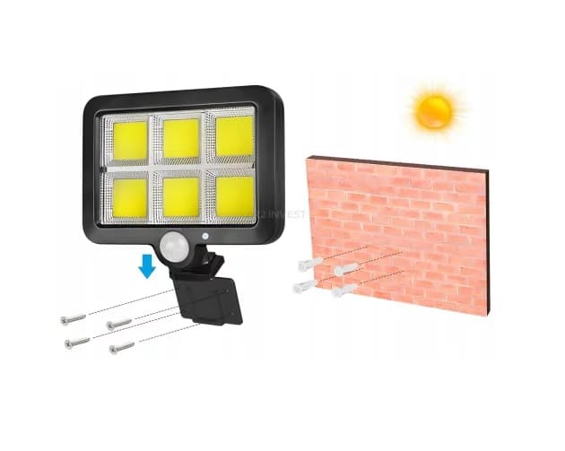 Solární LED lampa BY-F100 - 120 COB - náhled 4