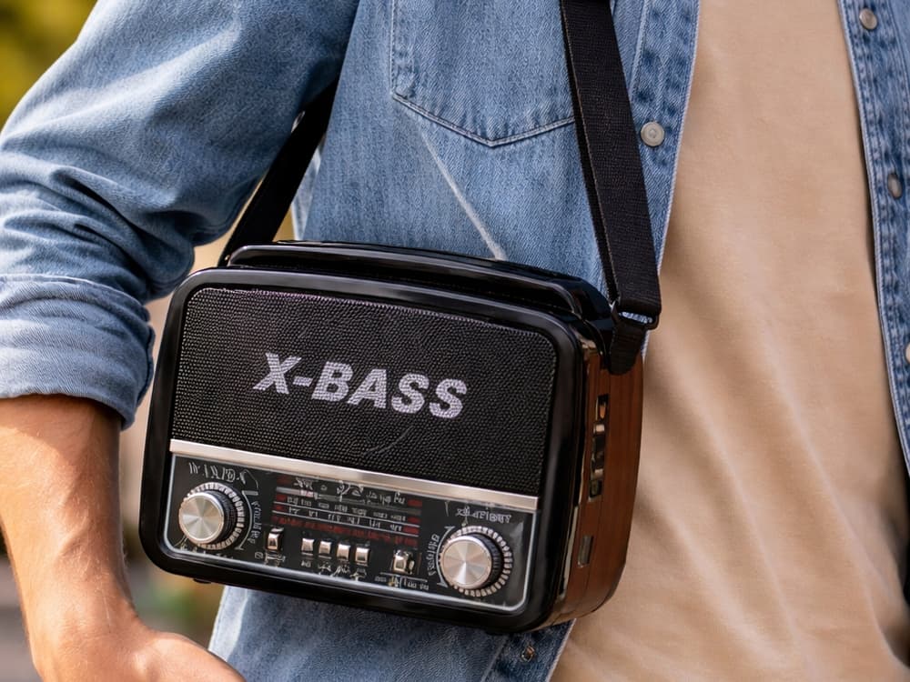 Retro rádio WAXIBA XB-471URT - imitace mahagon - náhled 3