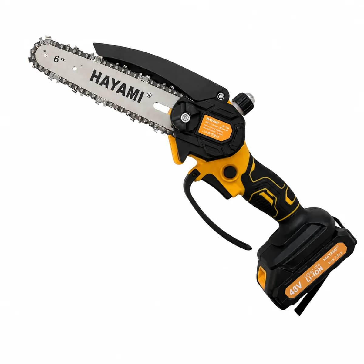 Akumulátorová řetězová 6" pila HAYAMI HA-1001 + 2x baterie + příslušenství - náhled 2