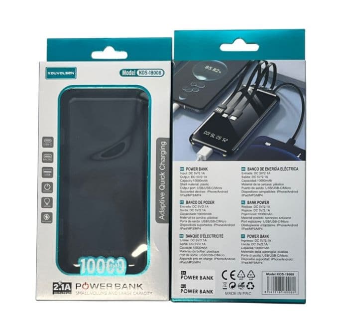 Powerbanka s kapacitou 10 000 mAh KOUVOLSEN - černá - náhled 3
