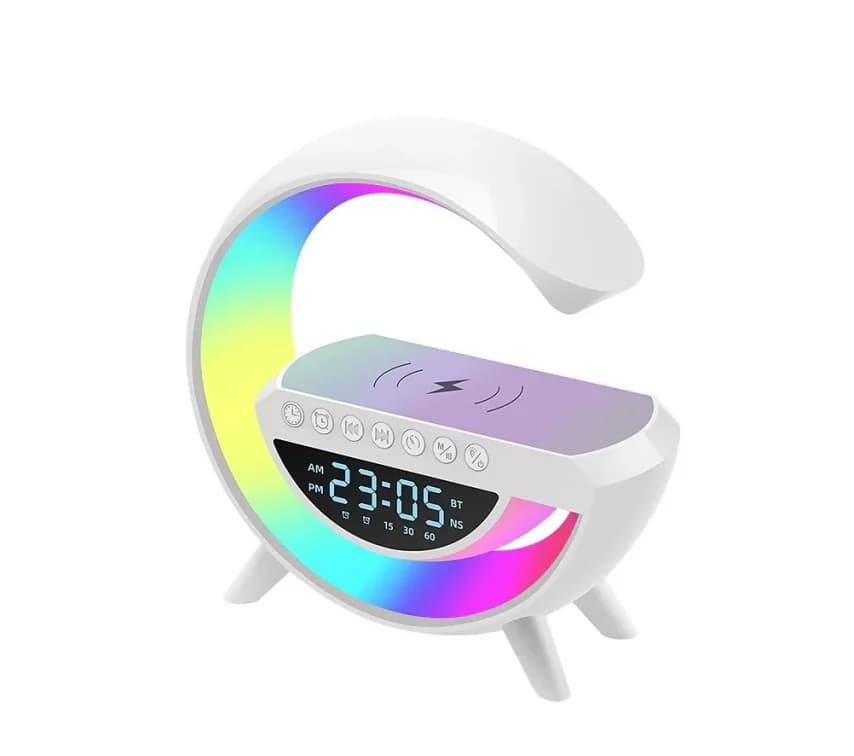 Zaparkorun Bluetooth reproduktor s LED lampou bezdrátovou nabíječkou a hodinami - BT-3401 - náhled 2