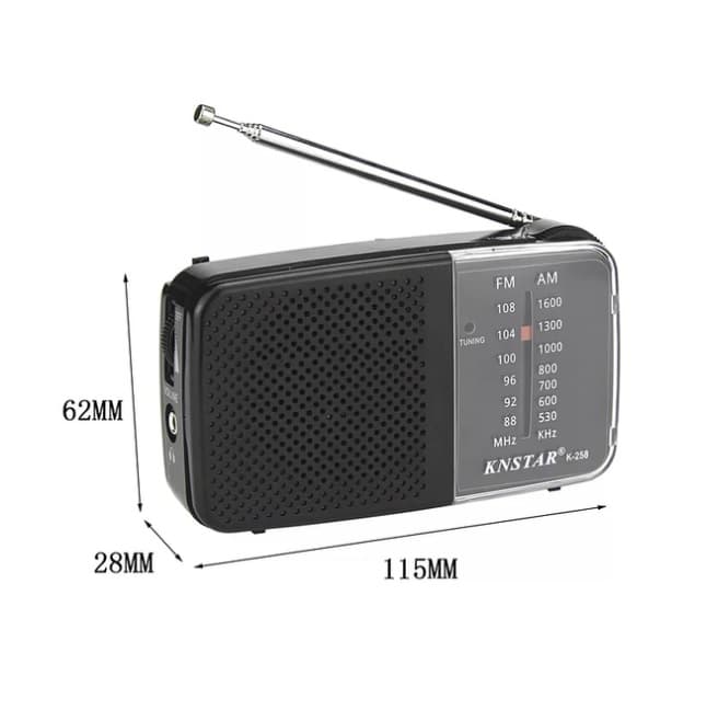 Multifunkční kapesní rádio CMiK ICF-7 - šedé - náhled 3