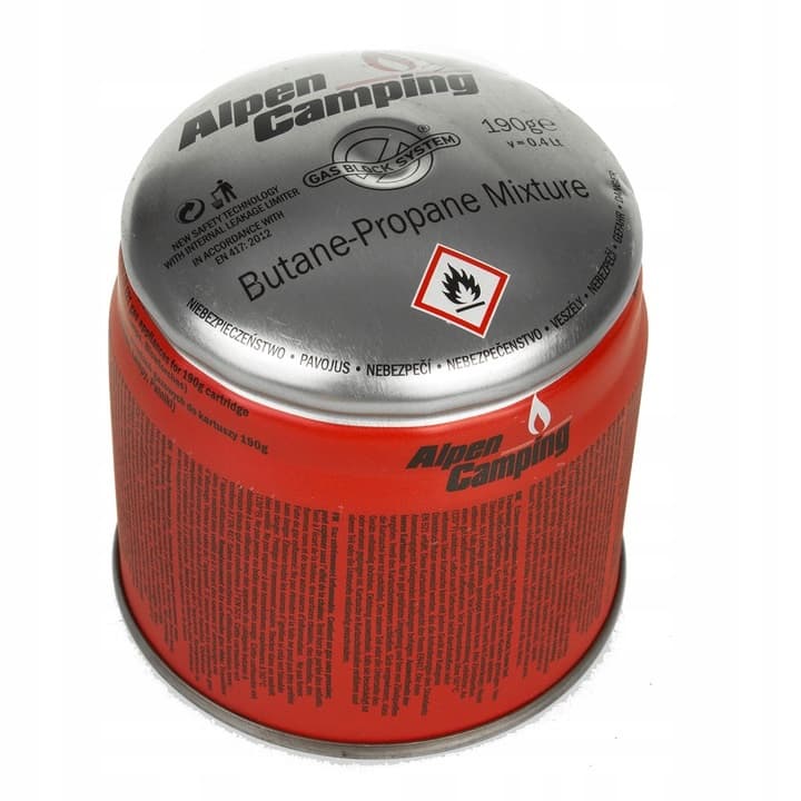 Propichovací plynová kartuše Alpen Camping - 190 g - náhled 2