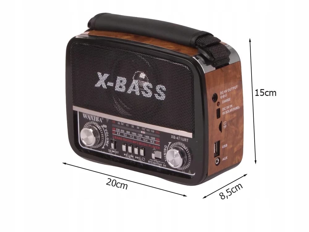 Retro rádio WAXIBA XB-471URT - imitace mahagon - náhled 5