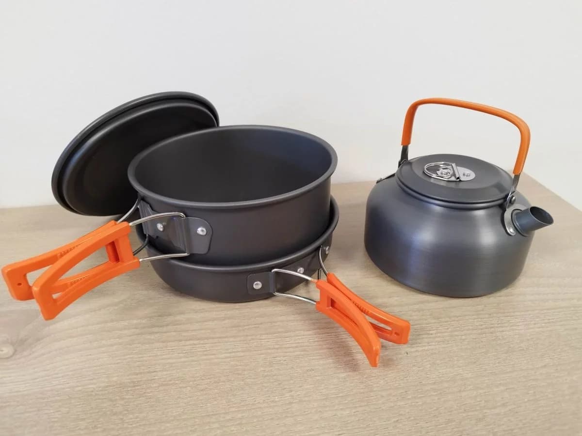 Třídílný skládací přenosný kempingový set na vaření DS-308 - Nakida - náhled 2
