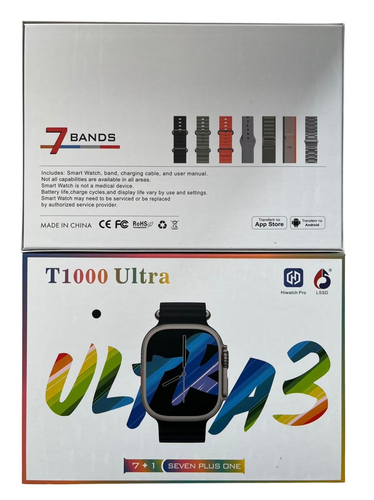 Chytré hodinky T1000 Ultra 7v1 - černé - náhled 5