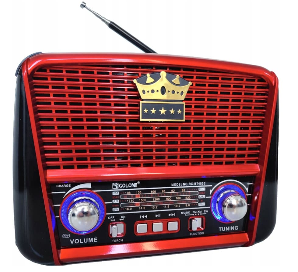 GOLON Přenosné rádio Golon RX-BT455S s Bluetooth, USB, TF, solárním napájením a dobíjecí baterií - náhled 4