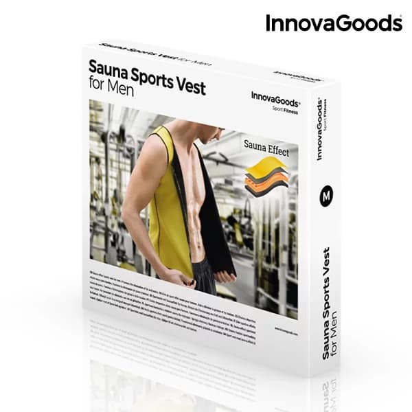 Pánská sportovní vesta se sauna efektem na cvičení a hubnutí - InnovaGoods - velikost XL - náhled 3
