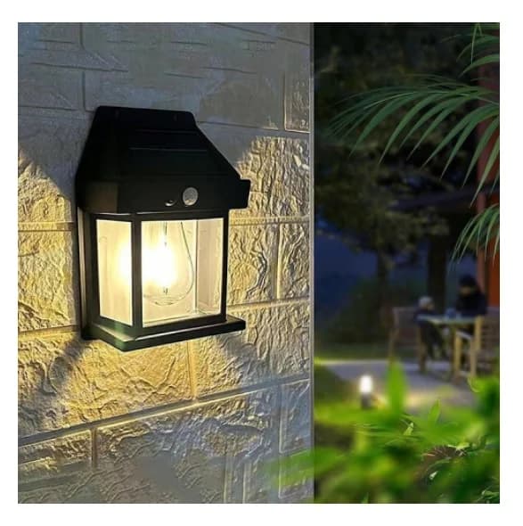 Solární zahradní nástěnná lampa Solar Interaction YX-777 - černá - náhled 5