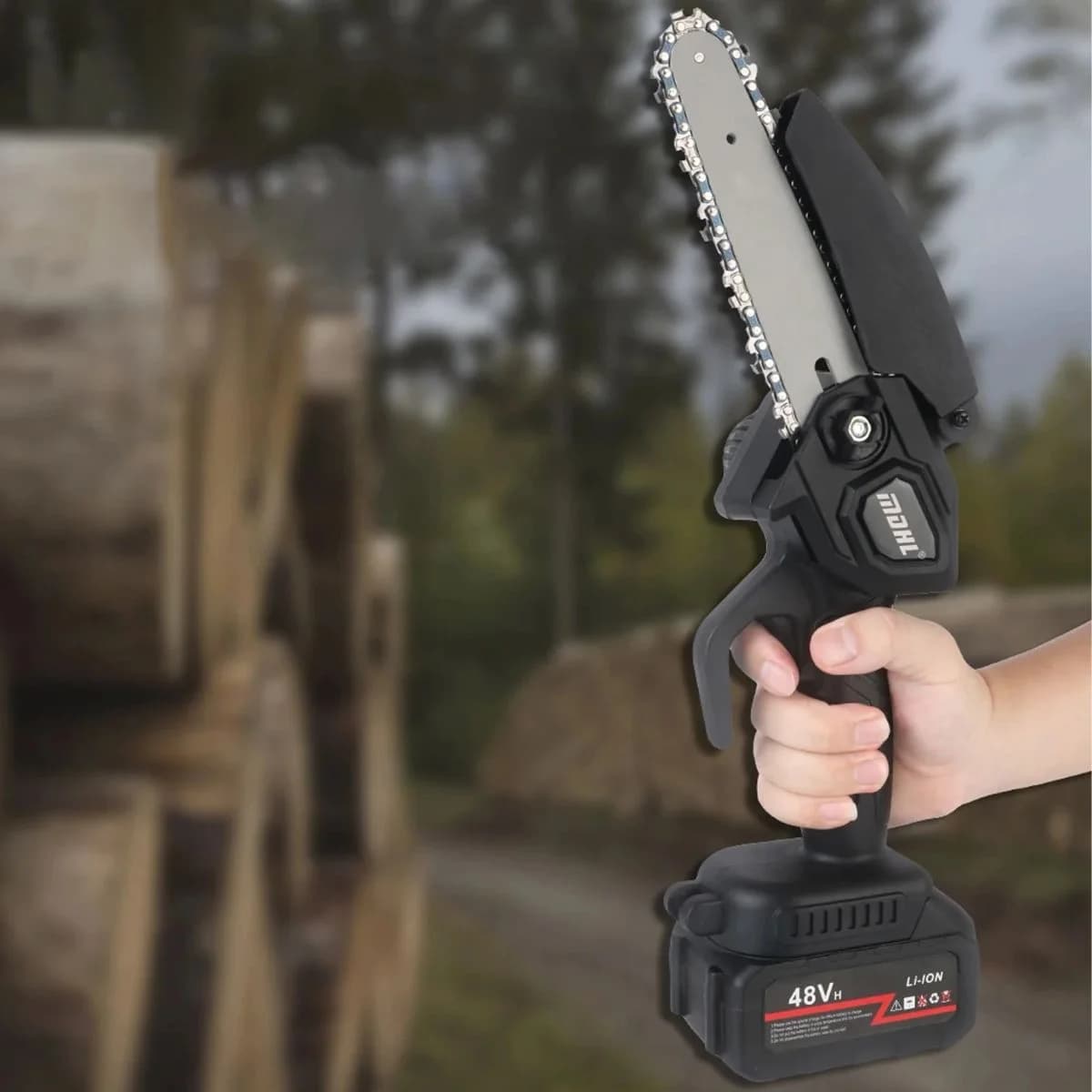 Akumulátorová ruční mini pilka 8″ MDHL M677 + 21V baterie + praktický kufřík + příslušenství - náhled 3