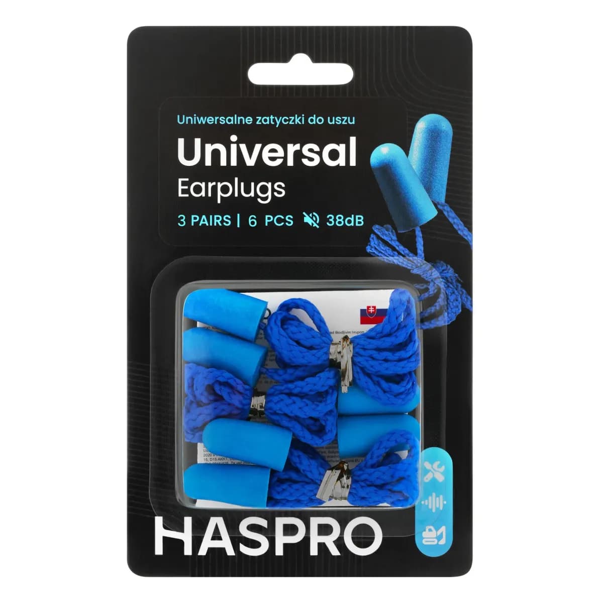 Hasbro Špunty do uší na spaní - HASPRO 3P-C - 3 páry - modré - náhled 3