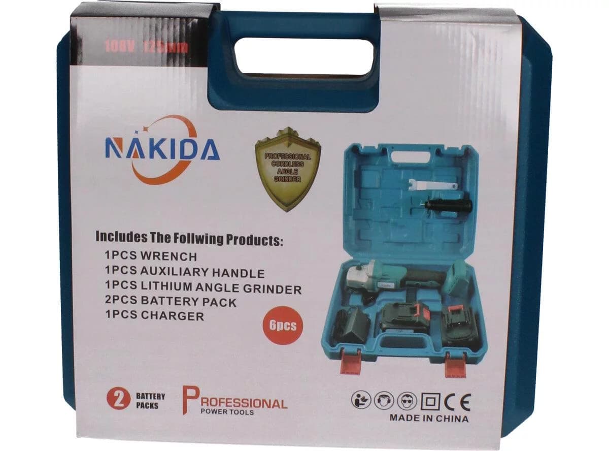 Aku flexa Nakida HTN-5660 - 125 mm - s bezuhlíkovým motorem + 2x 4000 mAh baterie + kufřík - náhled 3