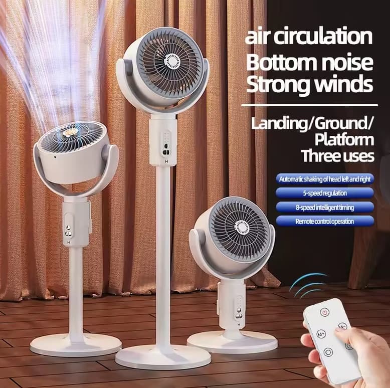 Stojanový ventilátor F1 s dálkovým ovládáním, oscilací a časovačem - 82 cm - 5 rychlostí - náhled 4