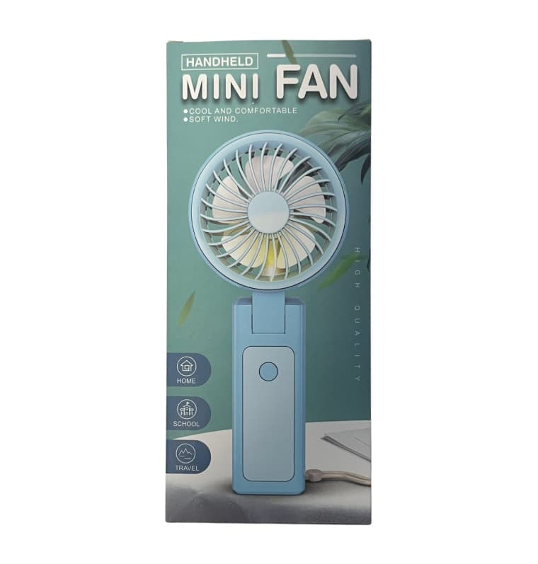 Handheln Kompaktní přenosný dobíjecí ventilátor do ruky - béžový - náhled 2