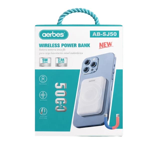 Aerbes Bezdrátová magnetická powerbanka AERBES - 5000mAh - náhled 4