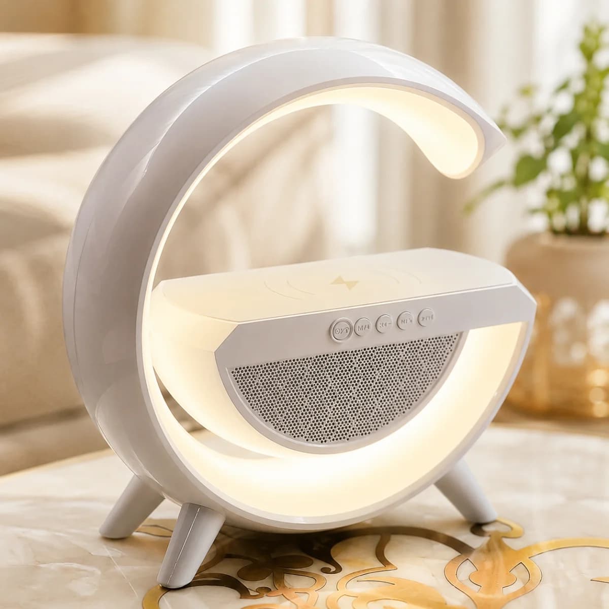 Zaparkorun Bluetooth reproduktor s LED lampou a bezdrátová nabíječka BT-2301 - náhled 3