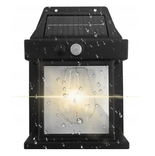 Solární zahradní nástěnná lampa Solar Interaction YX-777 - černá - náhled 4