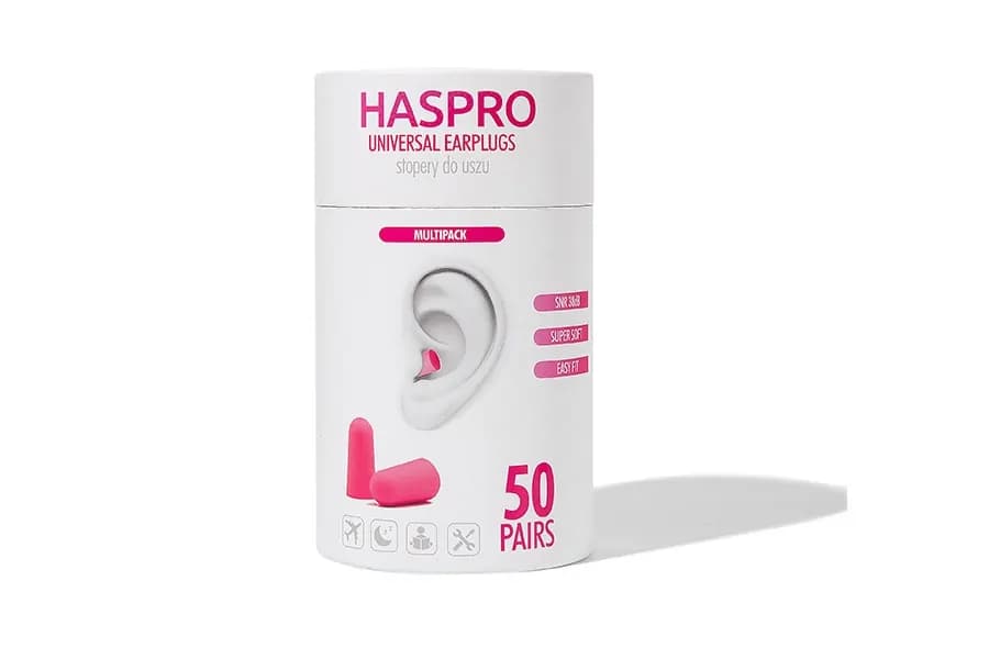 Hasbro Špunty do uší na spaní - HASPRO TUBE50 – 50 párů - růžové - náhled 4