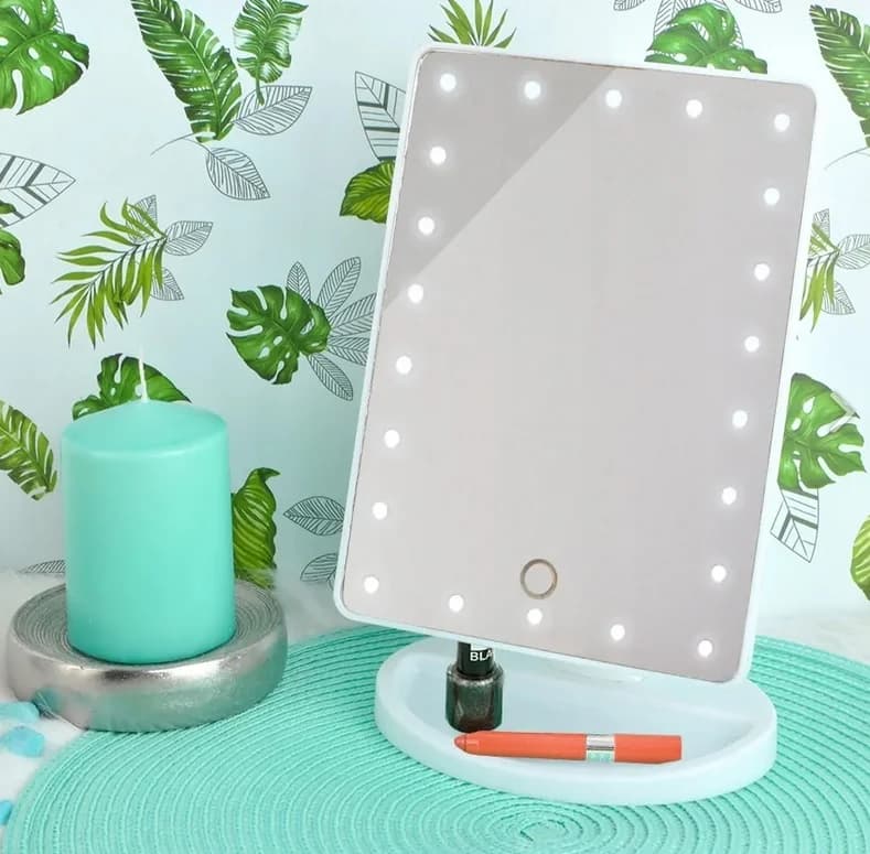 Kosmetické make-up zrcátko CiaoBosi TX-9093 s LED osvětlením - Bílé - náhled 2