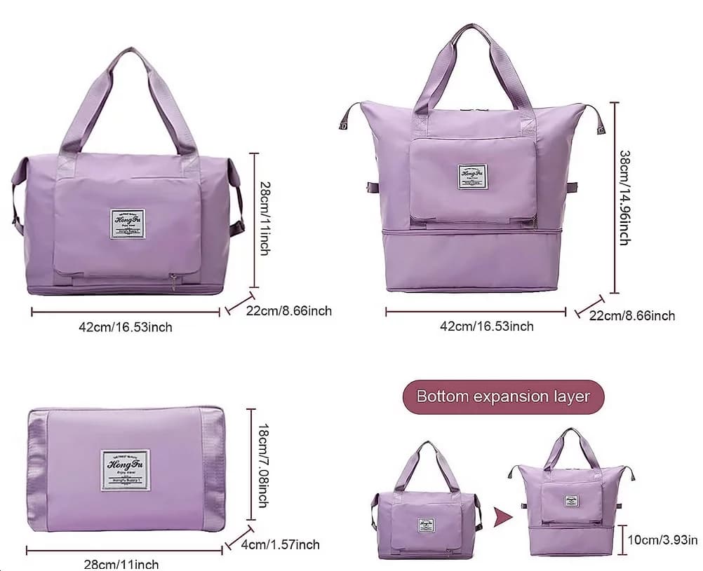Zaparkorun Dámská skládací cestovní taška Foldaway Travel Bag - růžová - náhled 5