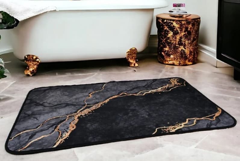 Antiskluzová podložka do koupelny v designu mramoru – 80x50 cm - náhled 3