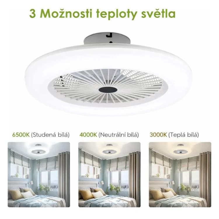 LED stropní svítidlo otočné o 360° s ventilátorem 2v1 - náhled 2