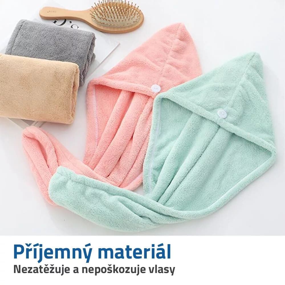 Zaparkorun Rychleschnoucí turban na hlavu pro dospělé - Růžový - náhled 5