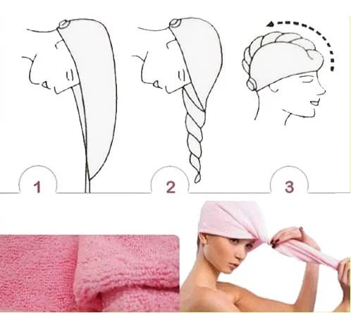 Zaparkorun Ručník - turban na vysoušení vlasů pro děti - žlutý - náhled 4