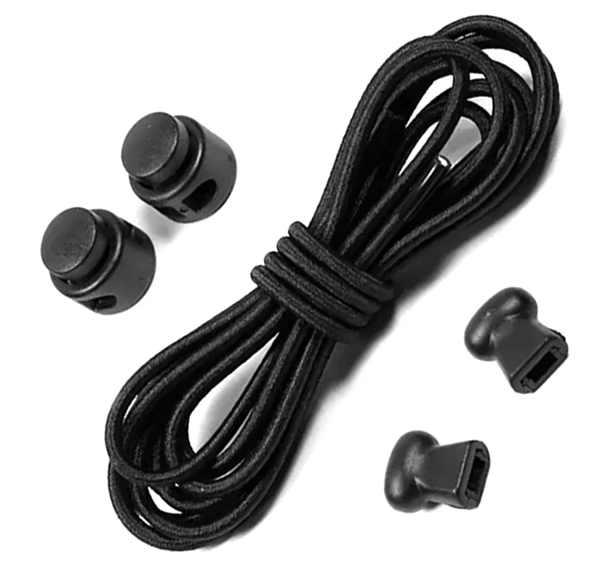 Zaparkorun Elastické gumové stahovací tkaničky - 100 cm - černé - náhled 4