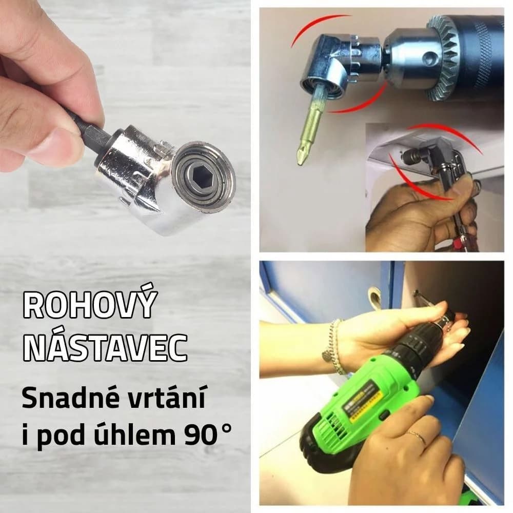 Zaparkorun Rohový nástavec na vrtačku - náhled 3