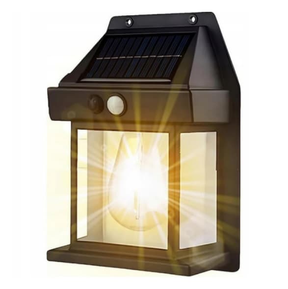 Solární zahradní nástěnná lampa Solar Interaction YX-777 - černá - náhled 3