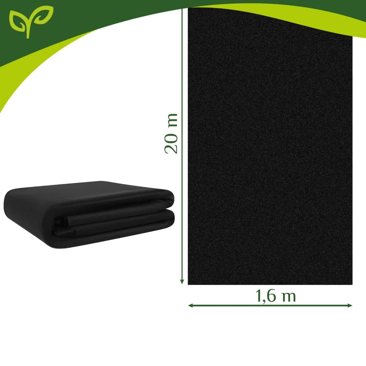 Agrotextilie černá Gardlov - 1,6x20m 50g/m2 - náhled 2