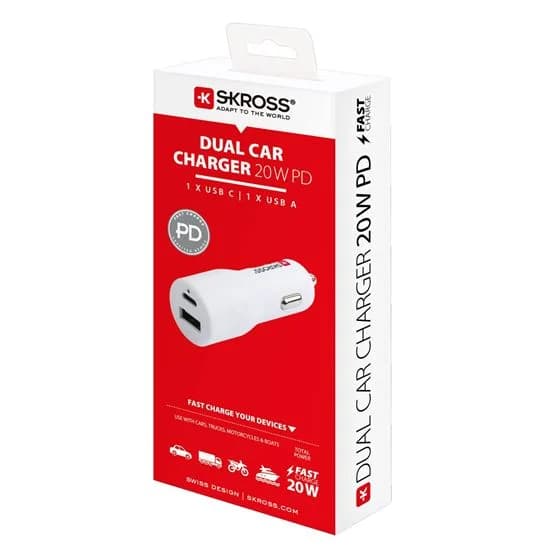 Rychlonabíječka do auta USB-C a USB-A - 20 W - SKROSS DC27C-PD20 - náhled 2
