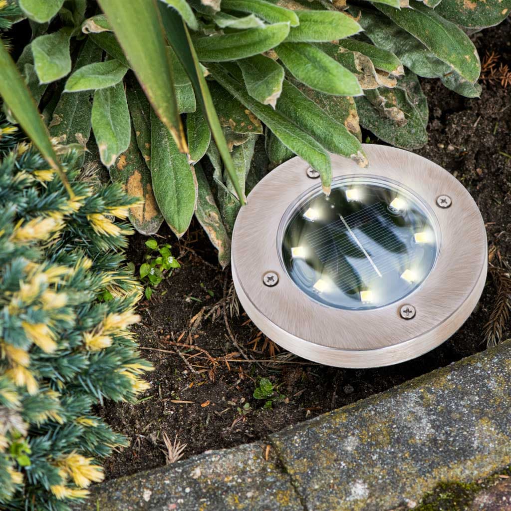 KIK Solární zahradní LED světla 8 LED - 4 ks - teplá bílá - náhled 3