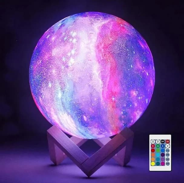 LED lampička v designu Měsíce - barevná - náhled 3
