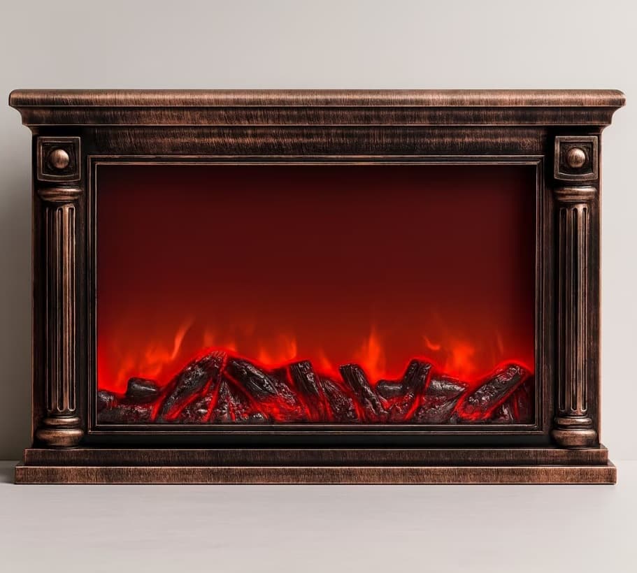 Moderní LED krb s imitací plamene SP-60 - 60x37 cm - měděný - náhled 5