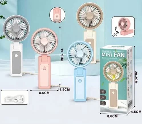 Handheln Kompaktní přenosný dobíjecí ventilátor do ruky - béžový - náhled 3