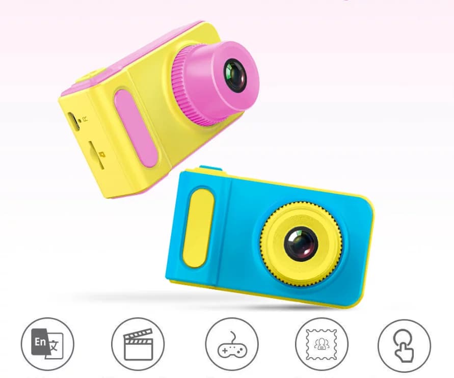 Zaparkorun Dětský mini fotoaparát s kamerou - žluto-modrý - náhled 3