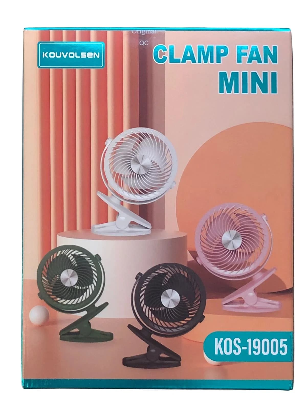 Stolní ventilátor KOUVOLSEN KOS-19005 s klipem - růžový - náhled 5