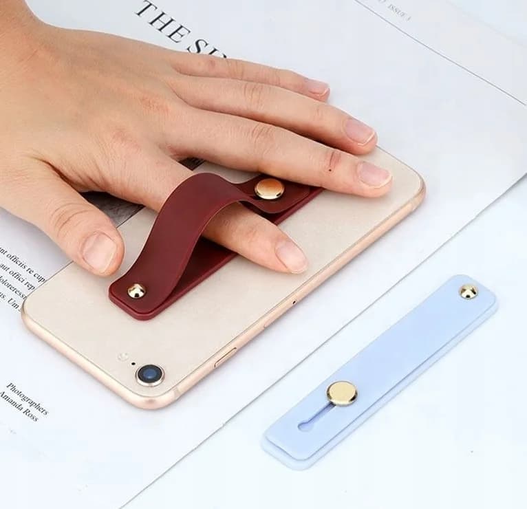 Samolepící držák na mobil pro prst - světle modrý - náhled 5