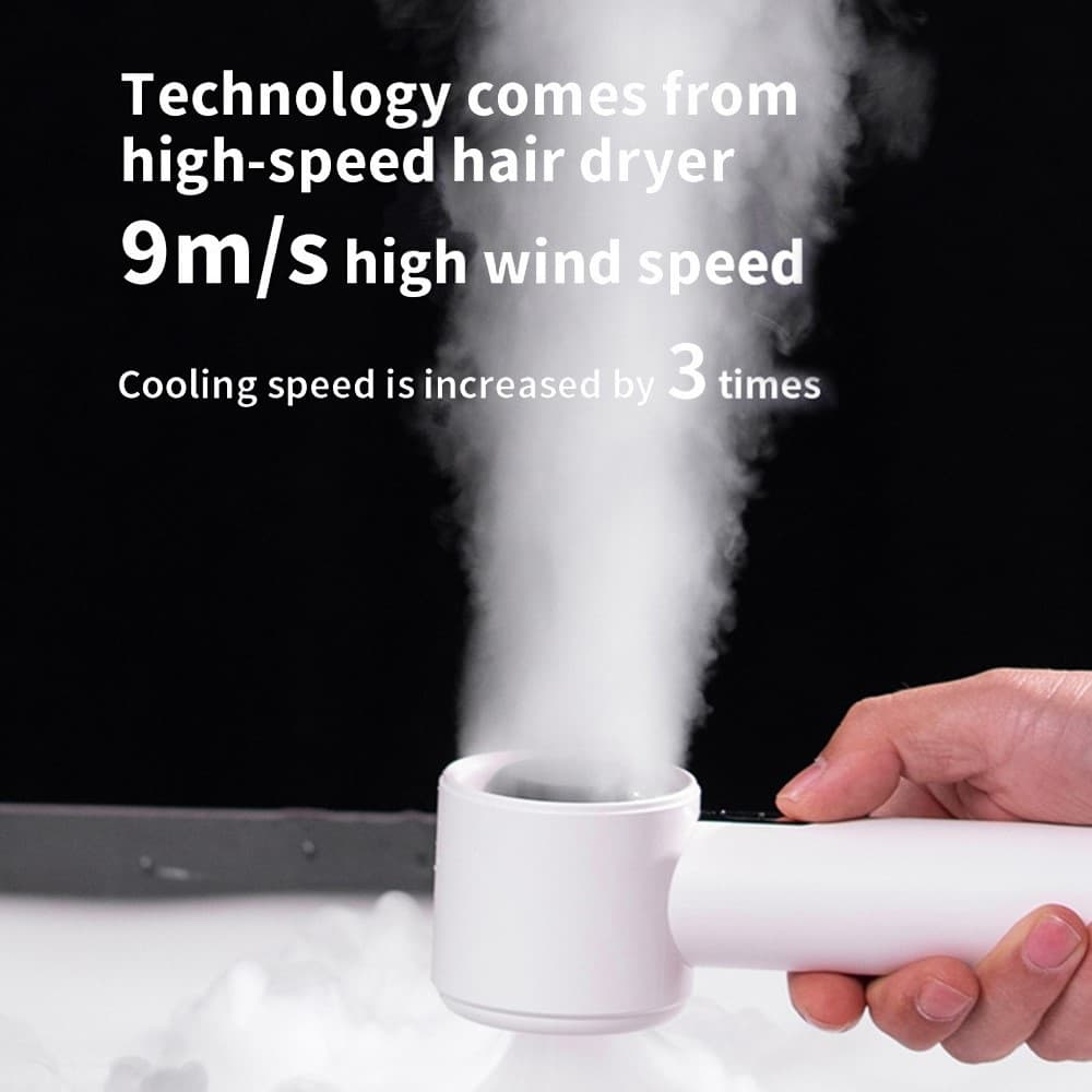 Kompaktní nabíjecí ventilátor do ruky DINAMIC WX-638 - černý - náhled 3