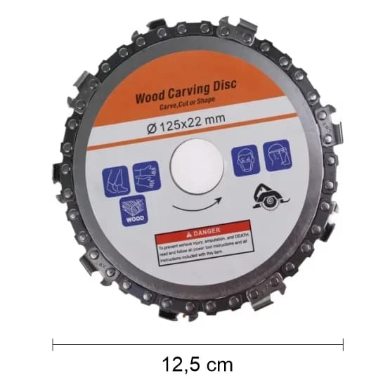 Zaparkorun Řetězový řezný kotouč na dřevo - 125 x 22 mm - náhled 3