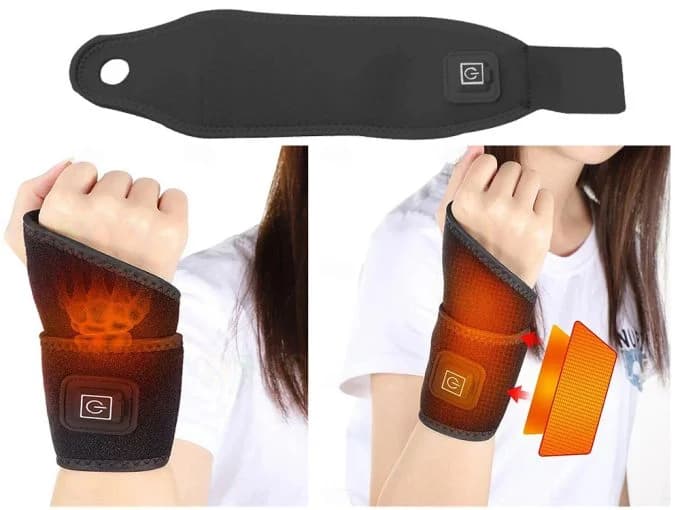 Vyhřívací ortéza na zápěstí s USB napájením a třemi nastavitelnými úrovněmi tepla - VERK - náhled 4