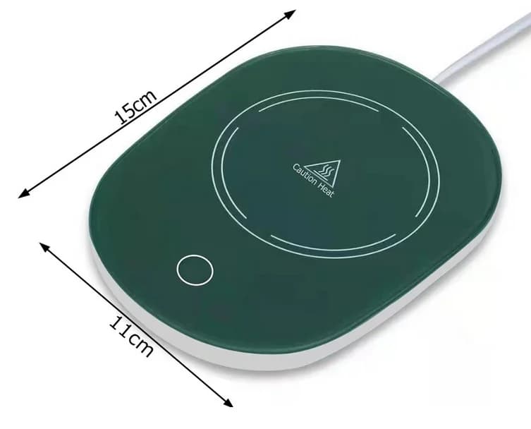 Elektrický LED ohřívač hrnků 16W - Green - náhled 2