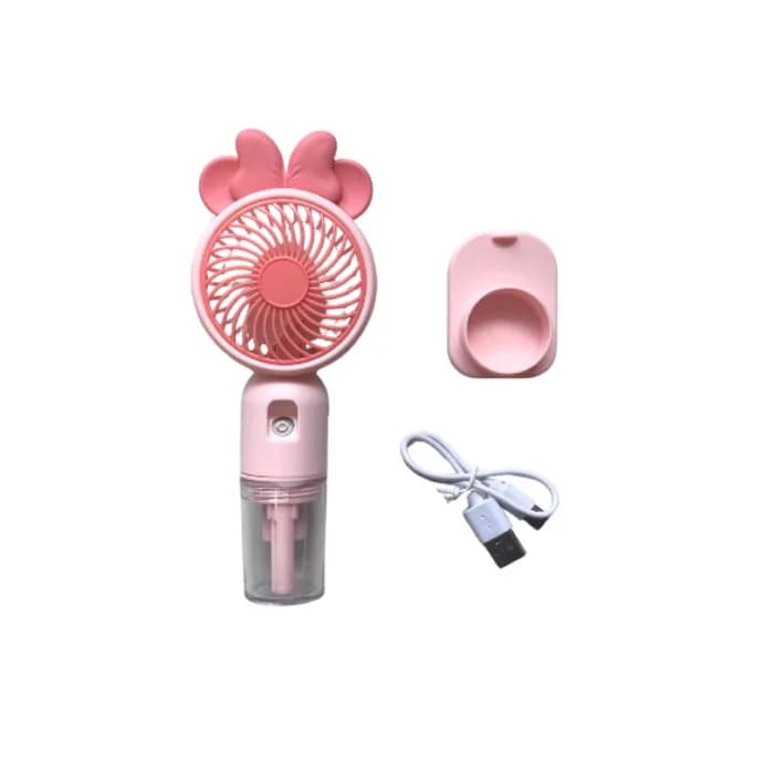 Mini ventilátor s funkcí jemné vodní mlhy SM870C - růžová - náhled 3