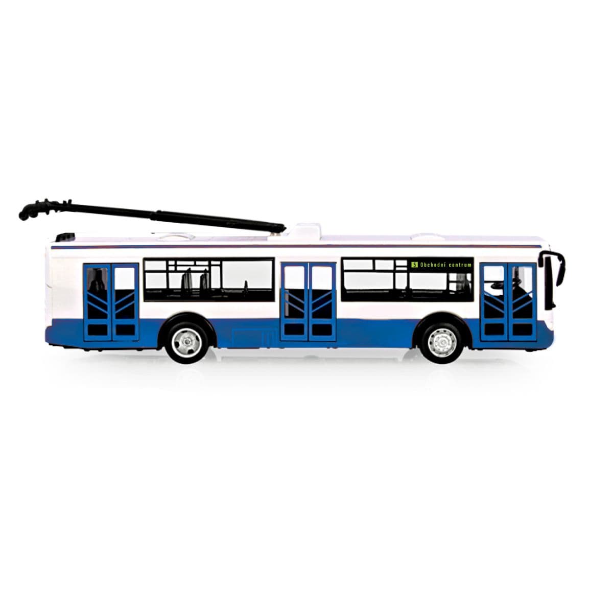 RAPPA Trolejbus který hlásí zastávky česky - 28 cm - modrý - náhled 5