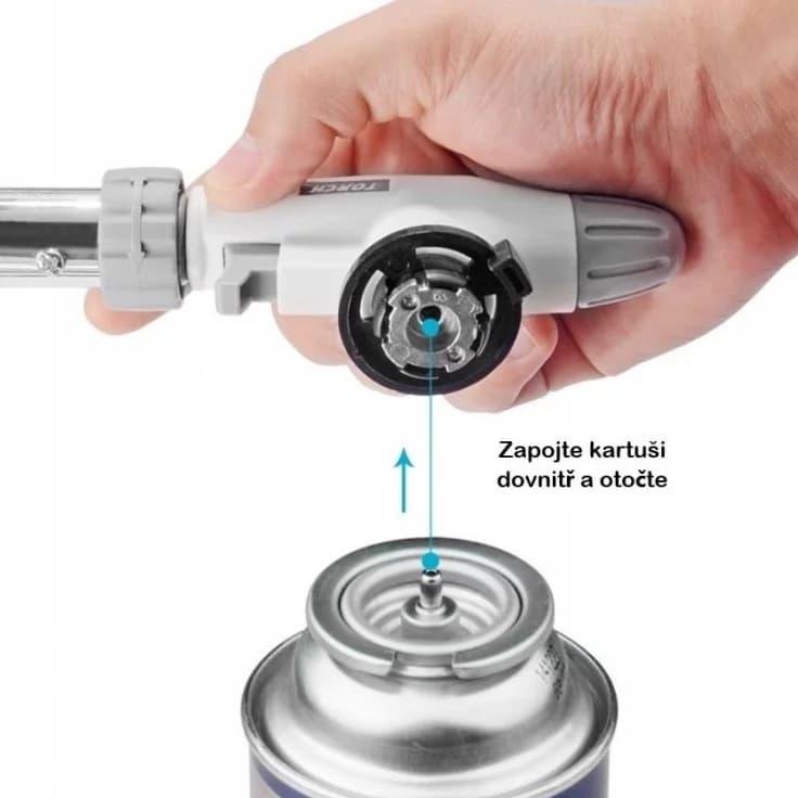 Zaparkorun Automatický plynový hořák na kartuše se zapalovačem - náhled 2