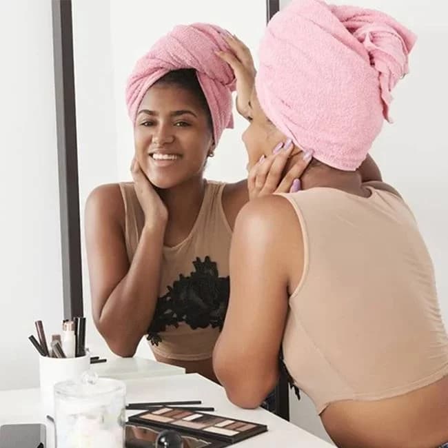 Zaparkorun Rychleschnoucí turban na hlavu pro dospělé - Růžový - náhled 4
