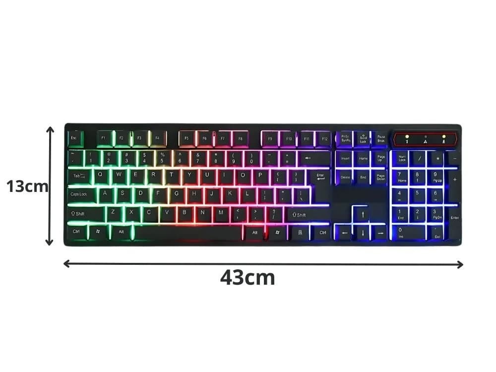 VERK Herní klávesnice KR-6300 s LED podsvícením - náhled 3